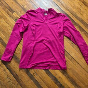 Athleta L Magenta Quarter Zip